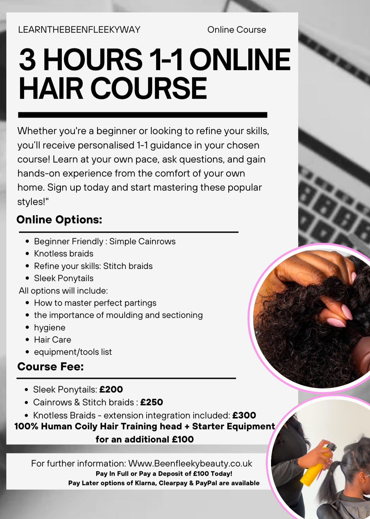 ONLINE HAIR COURSE
